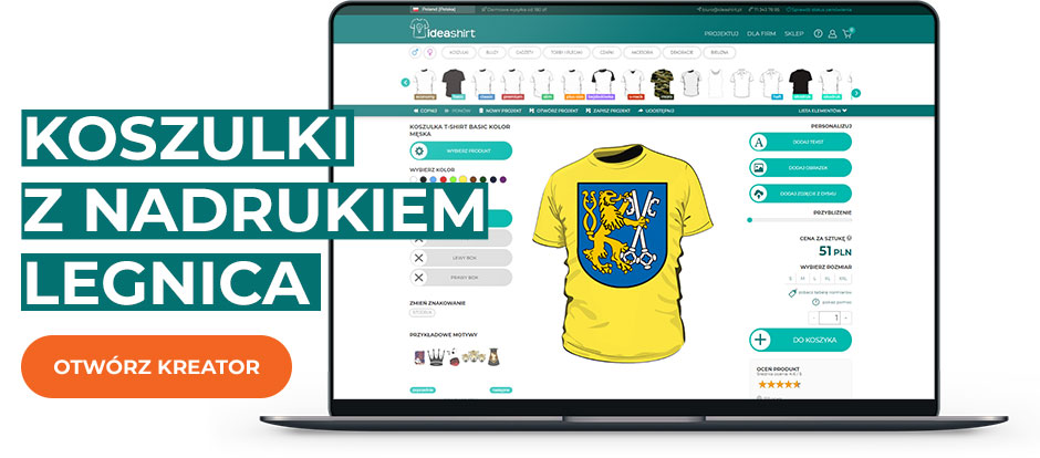 Koszulka z herbem Legnicy w kreatorze ideashirt.pl