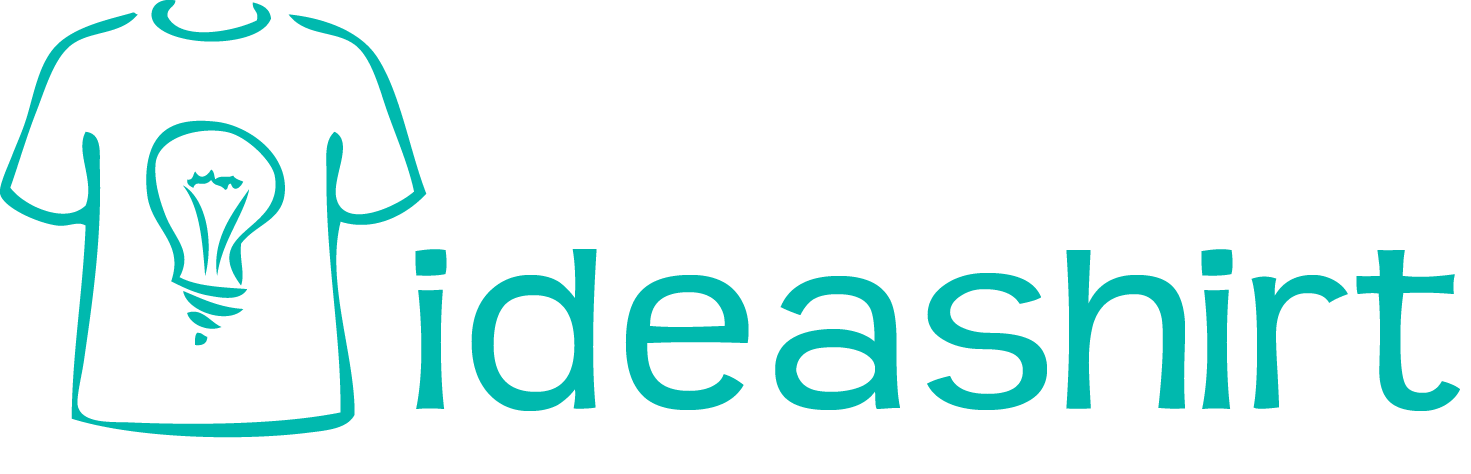 Logo firmy ideashirt , która zajmuje się tworzeniem własnych projektówkoszulek, bluz z własnym nadrukie, gadżetów z własnym nadrukien itp.