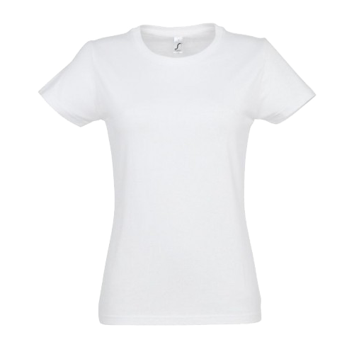 Koszulka t-shirt basic biała damska sitodruk