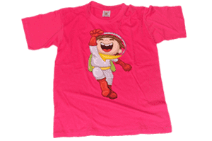 koszulka dziecięca różowa kosmonauta