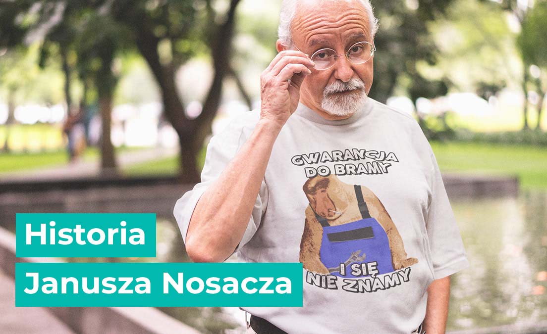 koszulka z nadrukiem Nosacza Janusza