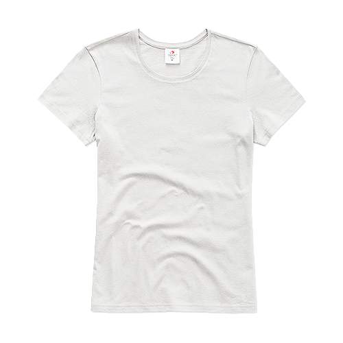 Koszulka t-shirt economy damska biała sitodruk