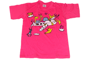 koszulka dziecięca różowa latające zwierzaki